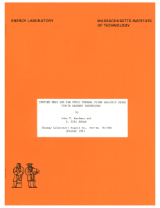 COUPLED  NEAR AND FAR  FIELD THERMAL PLUME ANALYSIS... FINITE ELEMENT  TECHNIQUES by John T. Kaufman and