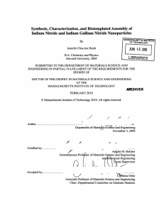 Synthesis,  Characterization, and Biotemplated  Assembly  of