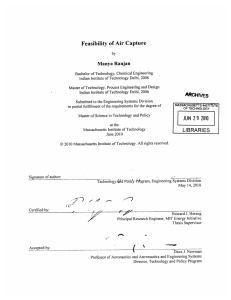 Feasibility  of Air Capture Manya  Ranjan