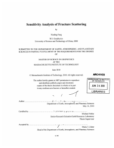 Sensitivity  Analysis  of Fracture Scattering ARCHNES