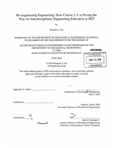 2-A Way  for Interdisciplinary  Engineering  Education  at... L IBRARIES AR