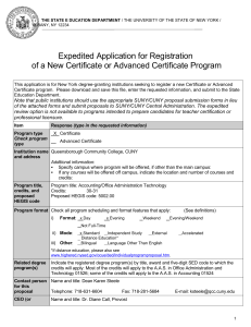 Expedited Application for Registration