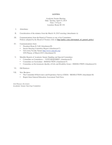 AGENDA  Academic Senate Meeting Date: Tuesday April 14, 2015