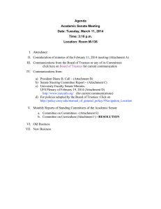 Agenda Academic Senate Meeting Date: Tuesday, March 11, 2014 Time: 3:10 p.m.