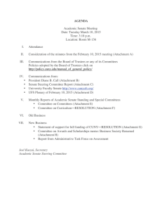 AGENDA  Academic Senate Meeting Date: Tuesday March 10, 2015