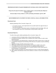 PROPOSED REVISIONS TO QUEENSBOROUGH’S GENERAL EDUCATION OBJECTIVES