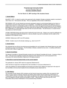 Steering Committee Report For the March 13, 2007 meeting of the