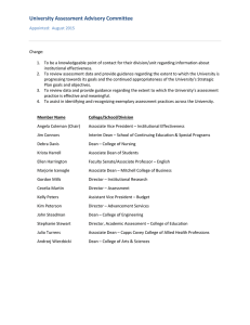 University Assessment Advisory Committee