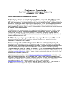 Employment Opportunity Department of Electrical and Computer Engineering University of South Alabama