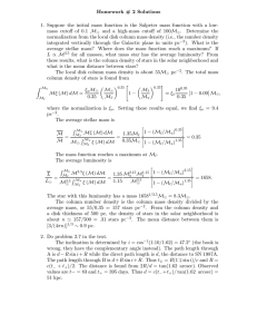 Homework # 2 Solutions mass cutoff of 0.1 M