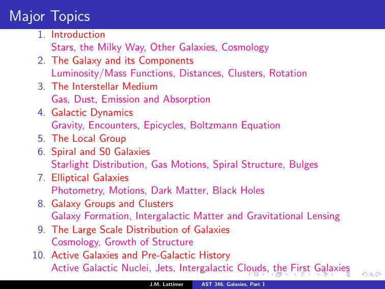Major Topics
