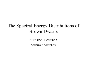 The Spectral Energy Distributions of Brown Dwarfs PHY 688, Lecture 8 Stanimir Metchev