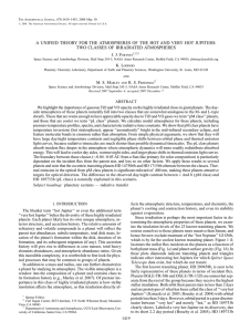 A UNIFIED THEORY FOR THE ATMOSPHERES OF THE HOT AND... TWO CLASSES OF IRRADIATED ATMOSPHERES