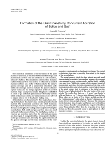 Formation of the Giant Planets by Concurrent Accretion 1 J