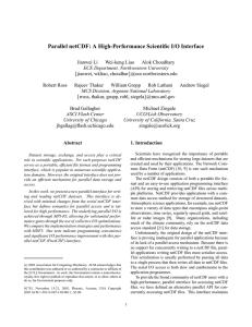 Parallel netCDF: A High-Performance Scientific I/O Interface