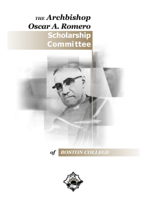 Archbishop Oscar A. Romero Scholarship C o mmi t t e e