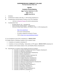 QUEENSBOROUGH COMMUNITY COLLEGE Agenda Academic Senate Meeting