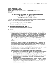 DATE: September 4, 2012 TO: QCC Academic Senate