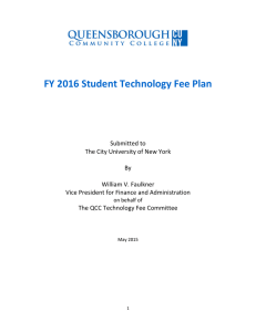 FY 2016 Student Technology Fee Plan