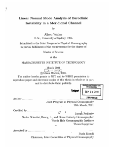 Linear  Normal  Mode  Analysis  of ... Instability  in  a  Meridional  Channel