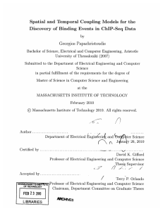 Spatial  and  Temporal  Coupling  Models ... Discovery  of  Binding  Events  in ... Georgios  Papachristoudis