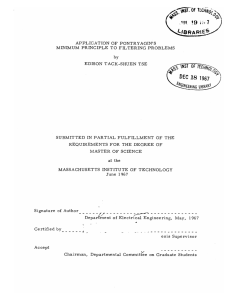 APPL ICATION  OF  PONTRYAGIN'S by EDISON  TACK-SHUEN  TSE