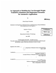 An Approach  to Modeling  the  Cost-Strength-Weight