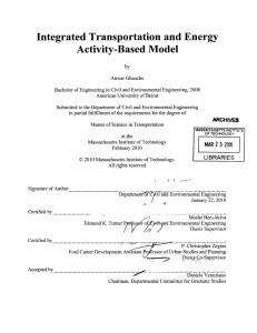 Integrated Transportation and Energy Activity-Based  Model