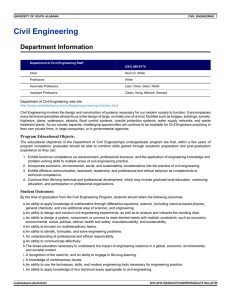 Civil Engineering Department Information