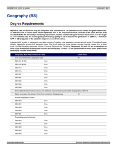 Geography (BS) Degree Requirements