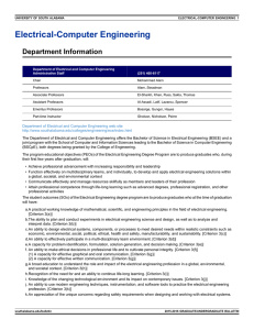 Electrical-Computer Engineering Department Information