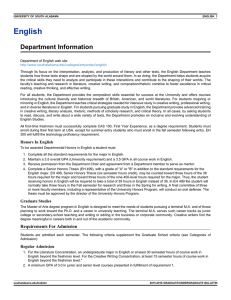 English Department Information