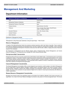 Management And Marketing Department Information