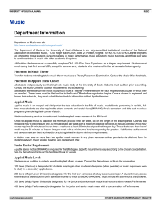 Music Department Information