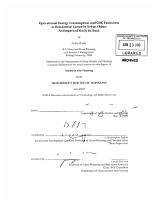 Operational Energy  Consumption and GHG Emissions