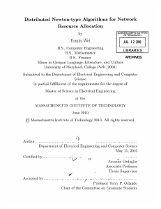 Distributed Newton-type  Algorithms  for  Network Resource  Allocation