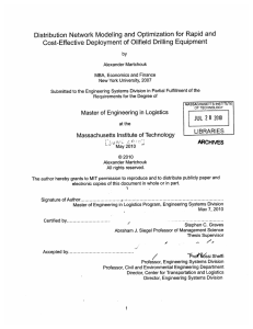 Distribution  Network  Modeling  and  Optimization for ... Cost-Effective  Deployment  of Oilfield  Drilling  Equipment
