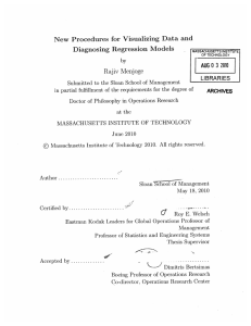 New  Procedures  for  Visualizing  Data ... Diagnosing  Regression  Models Rajiv  Menjoge AUG  0 3
