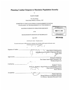 INSTITUTE Planning Combat Outposts to Maximize  Population Security AUG 3