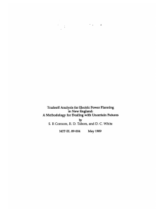 by Tradeoff  Analysis  for Electric Power Planning in New England: