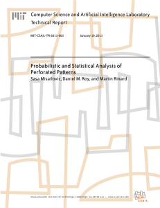 Probabilistic and Statistical Analysis of Perforated Patterns Technical Report