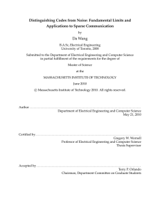 Distinguishing Codes from Noise: Fundamental Limits and Applications to Sparse Communication