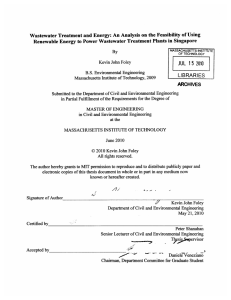 Wastewater Treatment and Energy:  An Analysis  on the... Renewable  Energy to Power  Wastewater Treatment Plants in ...