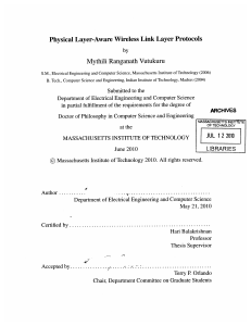 Physical  Layer-Aware  Wireless  Link Layer Protocols