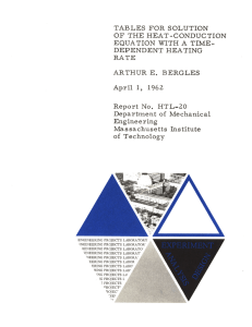 TABLES EQUATION DEPENDENT HEAT-CONDUCTION