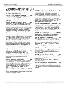 Computer And Inform Sciences CIS 150L Intro to Comp Applications Lab