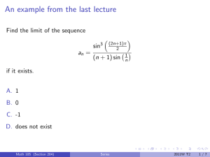 An example from the last lecture  sin