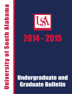 2014 - 2015 y of South Alabama Universit Undergraduate and