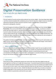 Digital Preservation Guidance How to look after your digital records  Introduction