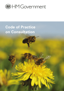 Code of Practice on Consultation